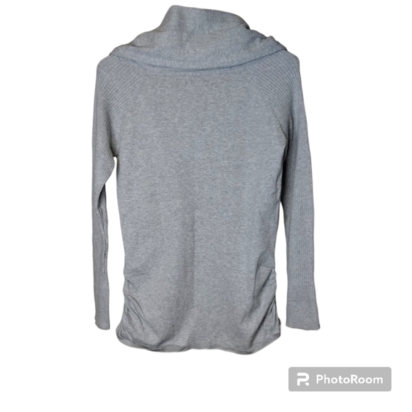 -486 Project Sweater Maternity Womens Size Large Cowl Neck Long Sleeve Grey - Picture 6 of 8